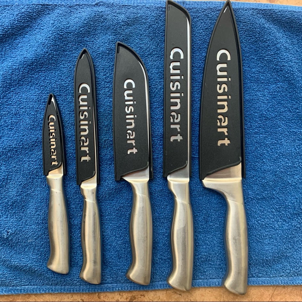5-piece CUISINART knife set, with storage sheaths